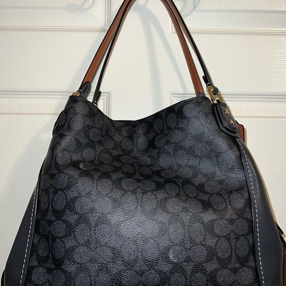 COACH Edie Shoulder Bag 31 In Signature Canvas LARGE - Picture 5 of 7